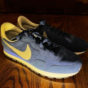 Nike Blue and Orange Retro Sneakers